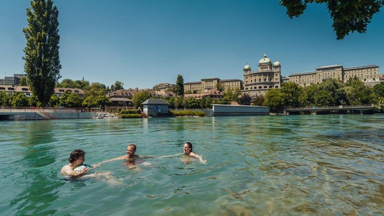 Sungai Aare di Bern, Swiss Sungai Aare di Bern, Swiss