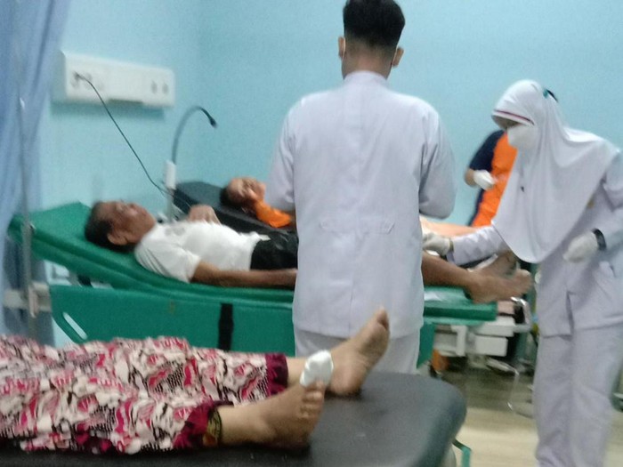 Warga Kecamatan Bantarkawung yang menjadi korban serangan babi hutan tengah menjalani perawatan di rumah sakit, Jumat (27/5/2022).