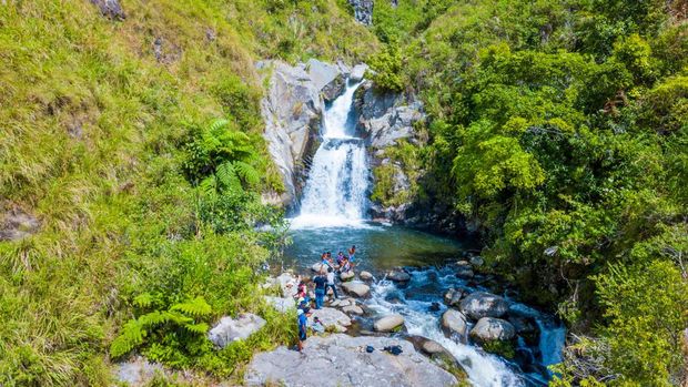 Air terjun Sigota-gota atau air terjun Sipultak Hoda di Baktiraja, Humbang Hasundutan. Istimewa/dok Dinas Pariwisata Humbahas