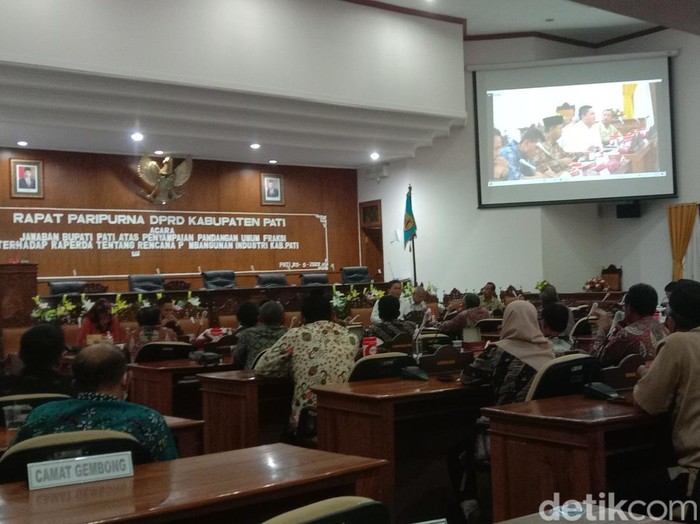 Anggota BPD se-Pati sampaikan aspirasi ke DPRD, Sabtu (28/5/2022).