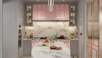 Yang membuat dapur Nagita Slavina terlihat semakin cantik, karena adanya hiasan bunga berwarna putih seperti ini.  Foto: YouTube