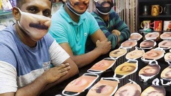 Masker kumis buat pria tetap terlihat macho. Foto: Boredpanda