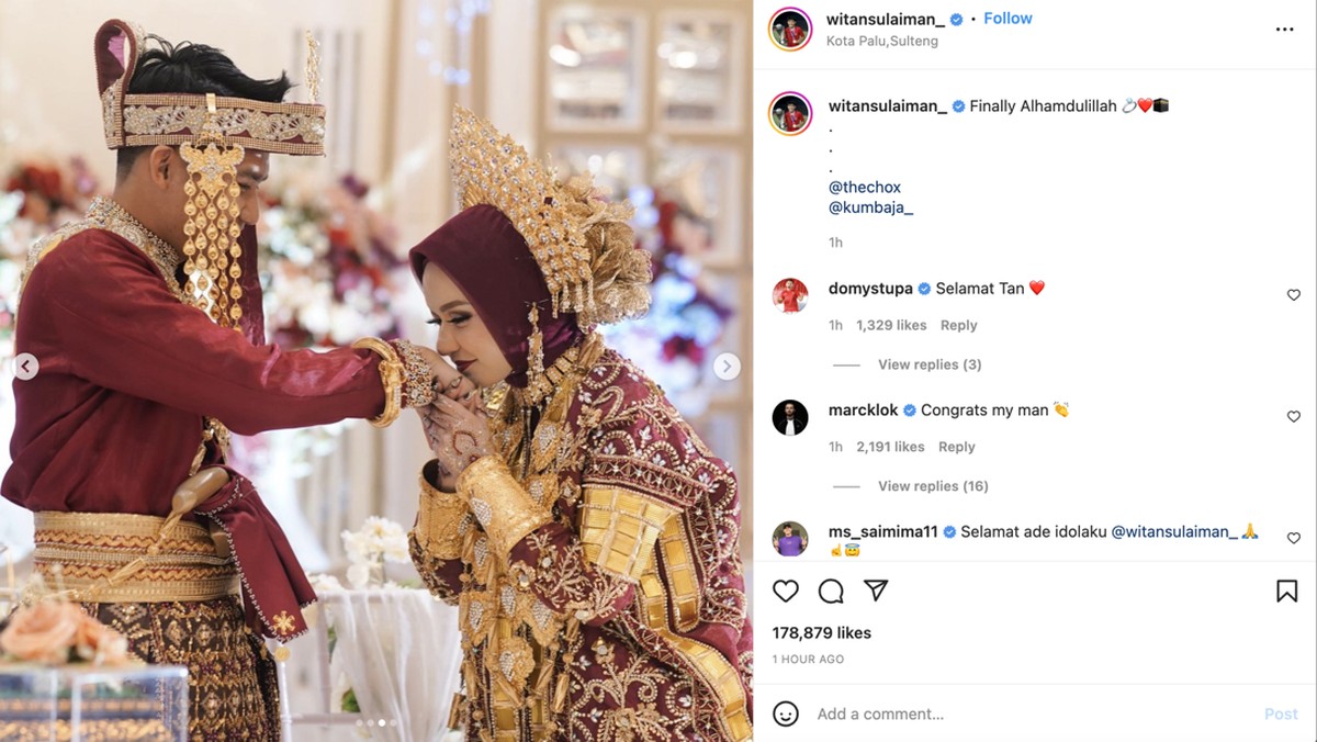 Acara pernikahan Witan Sulaeman. Foto: dok. Instagram @witansulaiman_