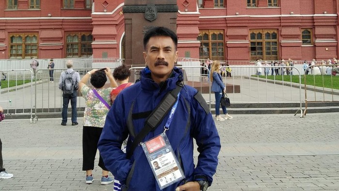 Didi Mainaki saat di Piala Dunia 2018 Rusia.