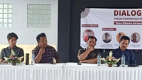 Forum Komunikasi Peduli Pendidikan (FKPP) Bali menggelar diskusi pada Minggu (29/5/2022) di Rumah Kebangsaan dan Kebhinekaan Pasraman Satyam Eva Jayate