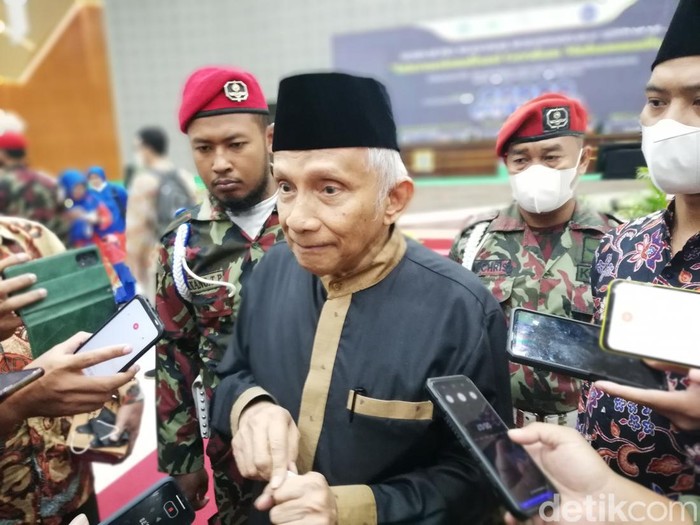 Politisi senior Amien Rais saat di Solo, Senin (30/5/2022).
