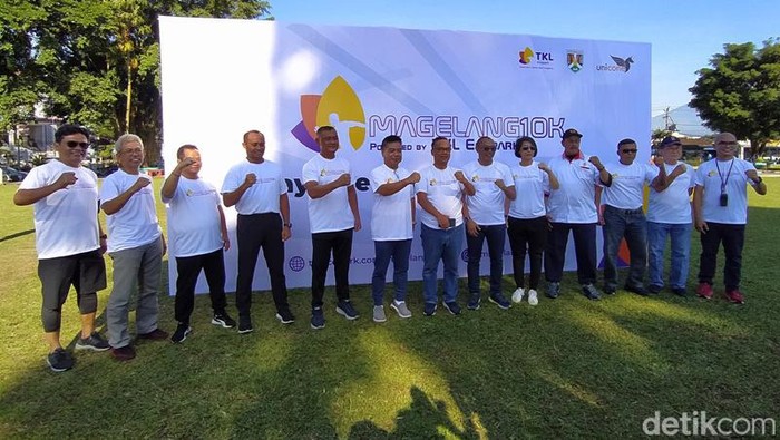 Lauching lomba lari Magelang 10K powered By TKL Ecopark di Alun-alun Kota Magelang, Minggu (29/5/2022).