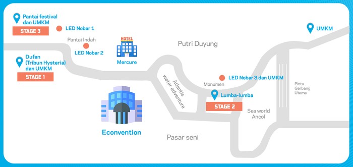 Layout menonton pemegang tiket Formula E Jakarta termurah