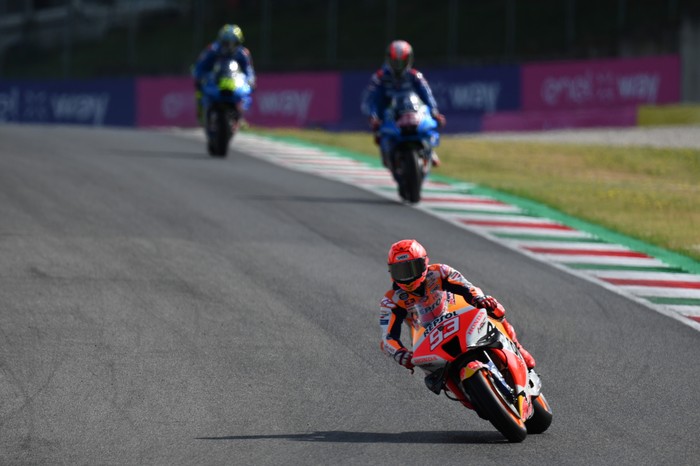 Marquez Marc Spa Repsol Honda Team Honda during the MotoGP World Championship Gran Premio dItalia Oakley Race on May 29, 2022 at the Mugello International Circuit in Scarperia (FI), Italy (Photo by Alessio Marini/LiveMedia/NurPhoto via Getty Images)