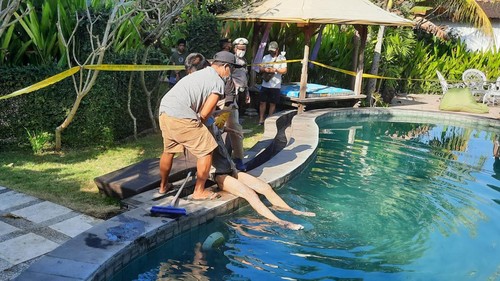 nenek (dadong) I Nyoman Teblo ditemukan tewas tenggelam di Pinpoint Canggu, Senin (30/5/2022)