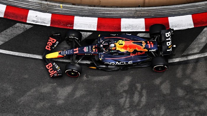MONTE-CARLO, MONACO - MAY 29: Sergio Perez of Mexico driving the (11) Oracle Red Bull Racing RB18 on track during the F1 Grand Prix of Monaco at Circuit de Monaco on May 29, 2022 in Monte-Carlo, Monaco. (Photo by Clive Mason - Formula 1/Formula 1 via Getty Images)