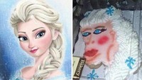 Maksudnya bikin kue putri Elsa, tapi kok jadi begini ya? Dok. Boredpanda