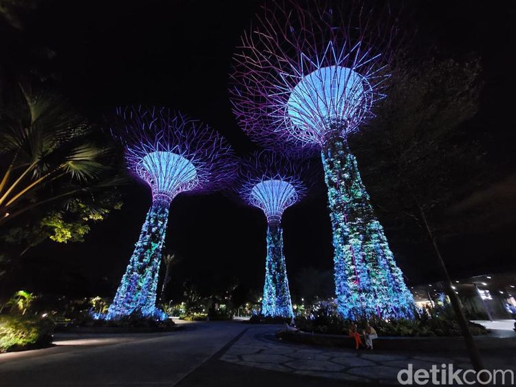 Pesona Gardens by the Bay Saat Malam Hari