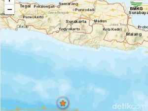 Pacitan Diguncang 4 Gempa, Terbesar M 4,5