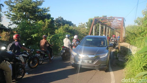 Jembatan Karangsambung di Desa Bae, Kecamatan Bae, Kudus, Senin (30/5/2022).