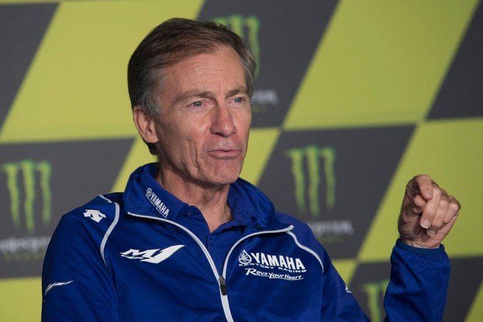 BARCELONA, SPAIN - SEPTEMBER 26: Lin Jarvis of Britain and Monster Energy Yamaha MotoGP Team  speaks during the 