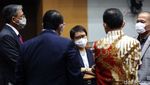Ekspresi Menlu Saat Raker dengan Komisi I DPR, Bahas Apa Saja Ya ?