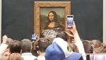 Penampakan Lukisan Mona Lisa yang Viral Gegara Dilempari Kue