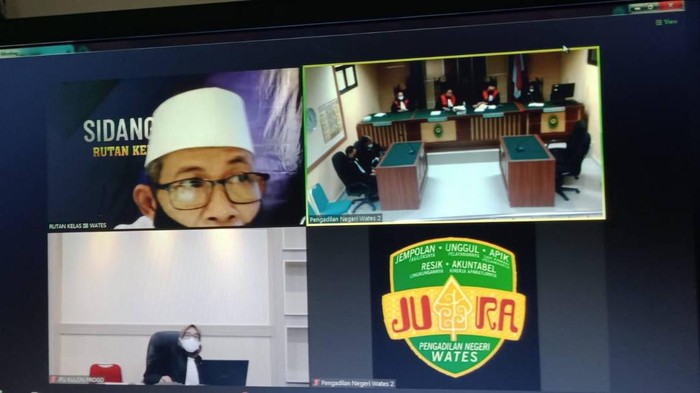 Sidang vonis kiai cabul di PN Wates, Selasa (31/5/2022).