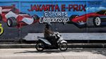 Warna-warni Mural Formula E Hiasi Dinding Kota di Jakarta Utara