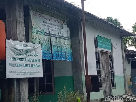 Kantor Khilafatul Muslimin Jawa Tengah di wilayah Desa Belangwetan, Kecamatan Klaten Utara, Klaten, Rabu (1/6/2022).
