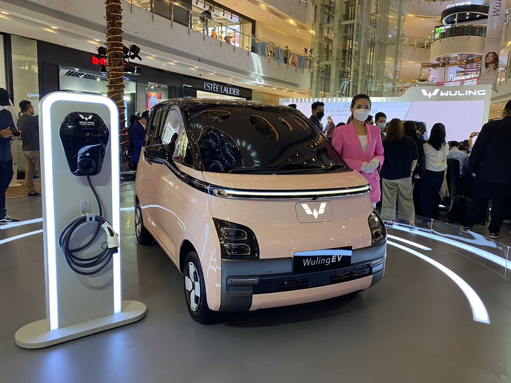 Mobil listrik Wuling/wuling EV yang akan diproduksi di Indonesia.