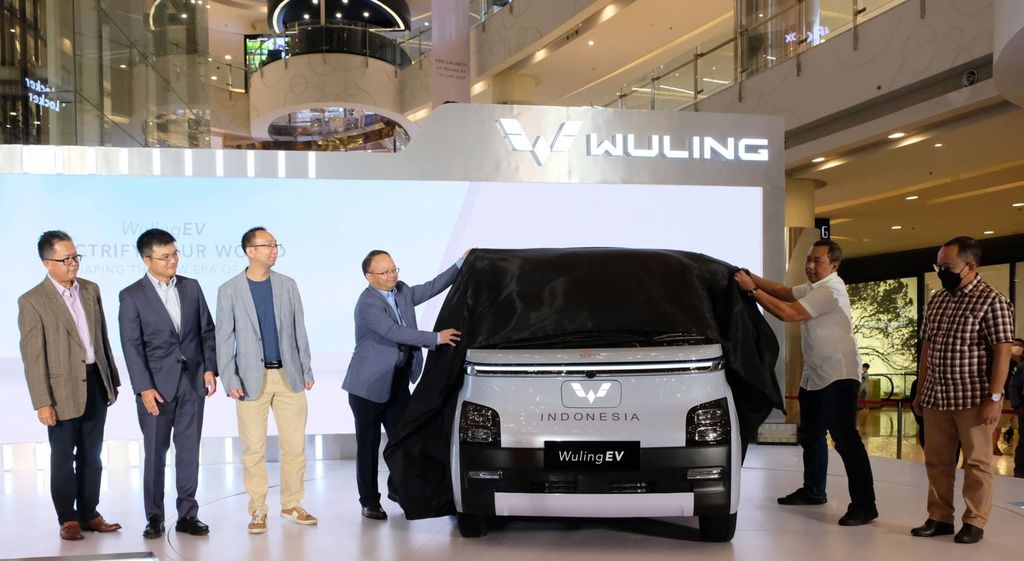 Mobil listrik Wuling/wuling EV yang akan diproduksi di Indonesia.