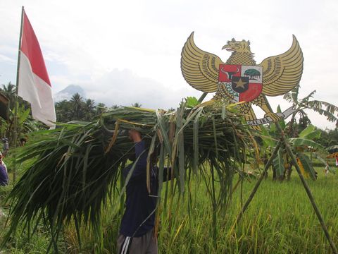 Peringatan Hari Lahir Pancasila 1 Juni 2022 di Padukuhan Wonorejo-Ponggol, Hargobinangun, Pakem, Sleman, DIY.