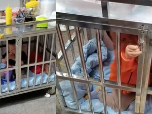 Sedih! Wanita Ini Taruh Anaknya di Bawah Troli Saat Jualan Es