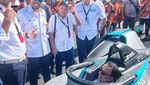 Anies Baswedan Jajal Mobil Formula E di Sirkuit Ancol