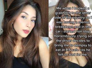 Driver Taksi Online Ini Traktir Makan Penumpangnya yang Nangis Galau