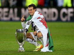 Momen Real Madrid juara Piala Super Spanyol 2014 dalam final di Cardiff amat istimewa buat Bale yang memang berasal dari Wales. Foto: Getty Images/Clive Mason