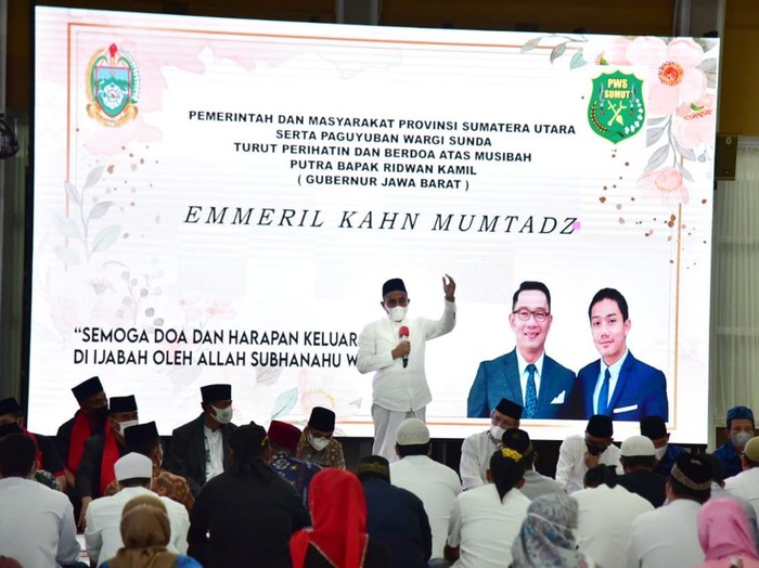 Gubsu Edy bersama warga Sunda di Sumut gelar doa bersama untuk anak Ridwan Kamil