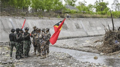Potret TNI AD Jaga Kedaulatan di Perbatasan RI-Timor Leste
