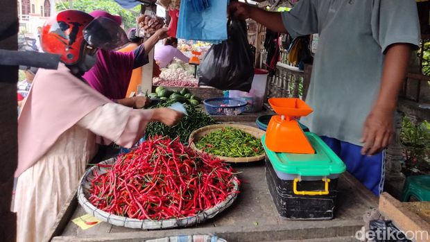 Pedagang cabai di Asahan