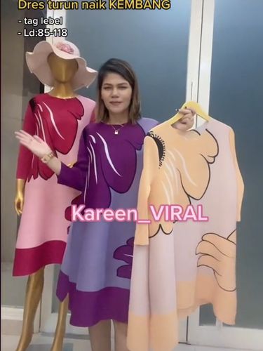 Beredar di media sosial dress turun naik viral jadi tren dan bikin penasaran.