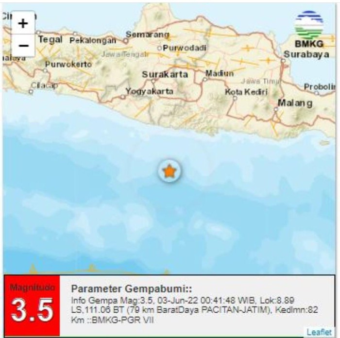 gempa pacitan 3,5