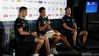 Dalam konferensi pers tersebut ketiganya berbicara mengenai persiapan menjelang balapan Formula E.
