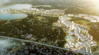 Ini adalah Master Plan Vasanta Ecotown, kota mandiri baru di Sawangan, Depok.