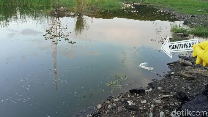 Penampakan kubangan bekas galian Stadion Mattoanging yang diklaim Pemprov Sulsel sudah ditimbun.