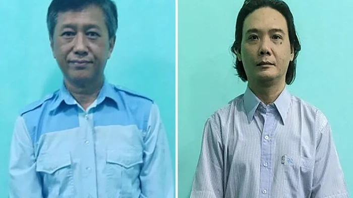 Aktivis pro-demokrasi Myanmar, Kyaw Min Yu (kiri) dan mantan anggota DPR Phyo Zeya Thaw (kanan) bakal menjadi dua orang yang dieksekusi mati pertama kali dalam dekade ini. (AFP)