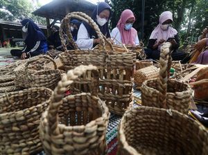 Eceng Gondok Disulap Jadi Kerajinan Cantik