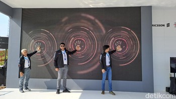 Indosat Ooredoo Hutchison (IOH) menjadi official 5G partner Jakarta E-Prix 2022 Formula E. Foto: Aisyah Kamaliah/detikINET