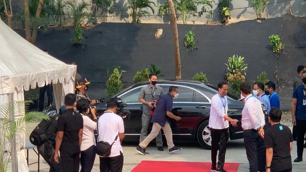 Jokowi tiba di Sirkuit Formula E (Eva-detikcom)