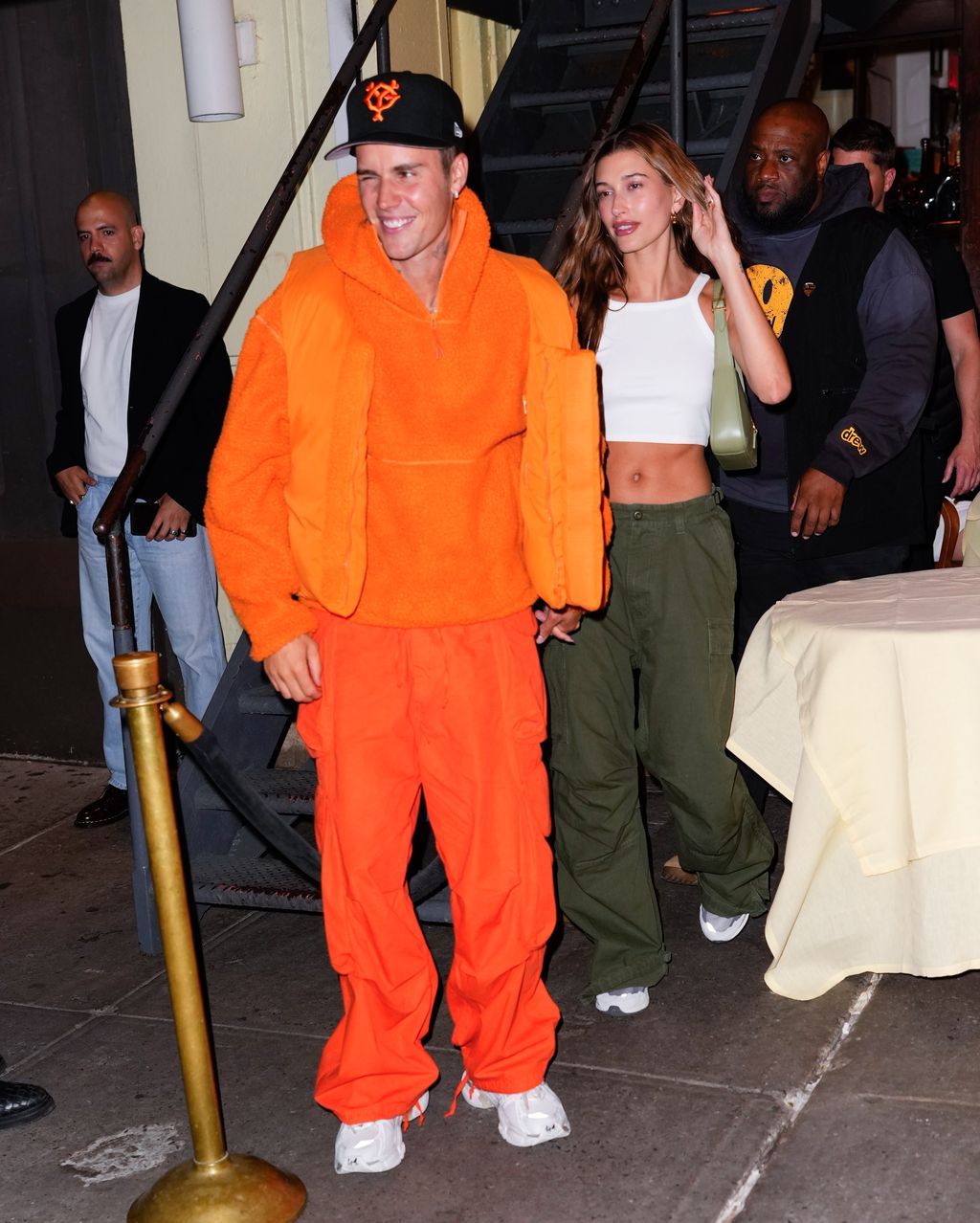NEW YORK, NEW YORK - JUNE 04: Justin Bieber and Hailey Bieber are seen at Cipriani after his concert at Barclays Center on June 04, 2022 in New York City. (Photo by Gotham/GC Images)