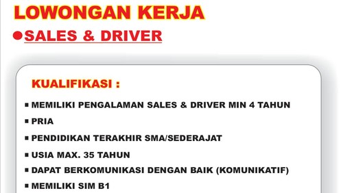 lowongan kerja Unit Ice Company