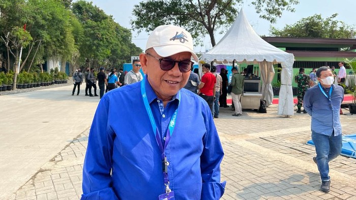 M Taufik datang ke Sirkuit Formula E (Tiara/detikcom)