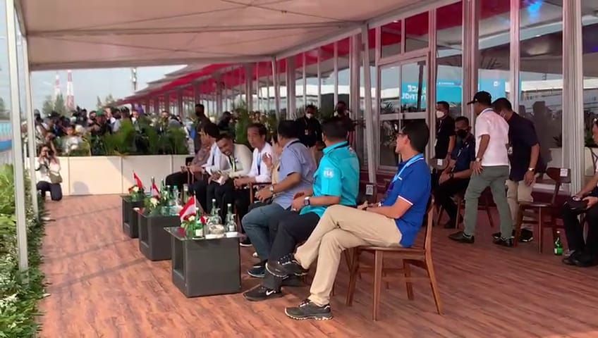 Momen akrab Jokowi, Puan hingga Anies di Sirkuit Formula E (Eva-detikcom)