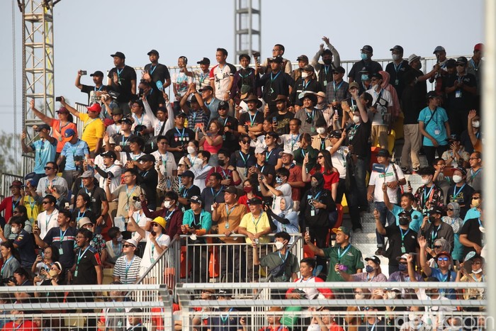 Suasana tribun penonton balap Formula E, Ancol, Jakarta Utara, 4 Juni 2022. (Pradita Utama/detikcom)