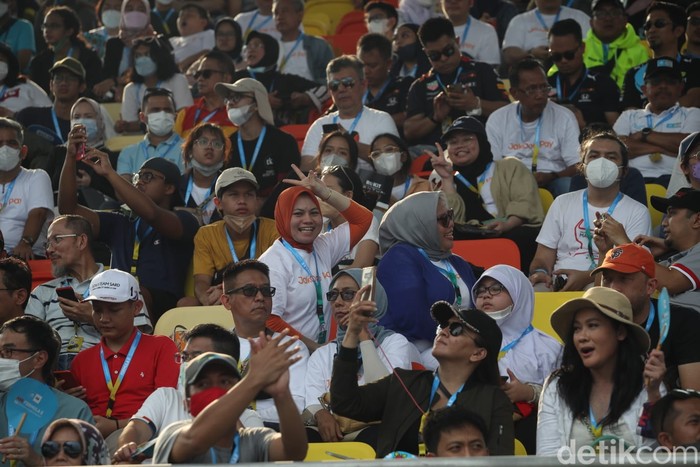 Suasana tribun penonton balap Formula E, Ancol, Jakarta Utara, 4 Juni 2022. (Pradita Utama/detikcom)